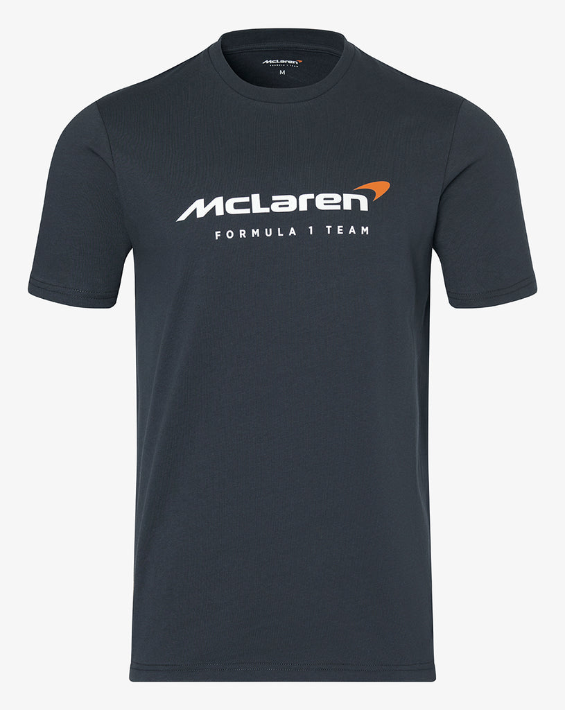 McLaren F1 Official Team Mens Team Core Essentials Cloud Blue / Papaya / Phantom T-Shirt