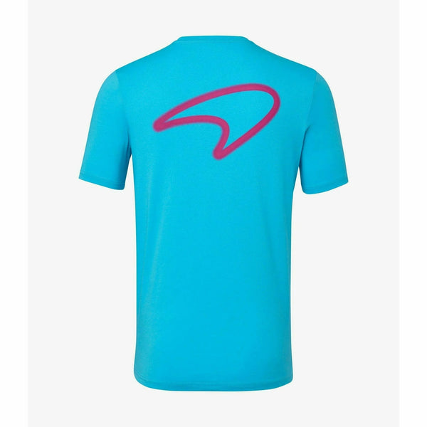 McLaren F1 Womens Miami Neon Graphic Vice Blue T-Shirt