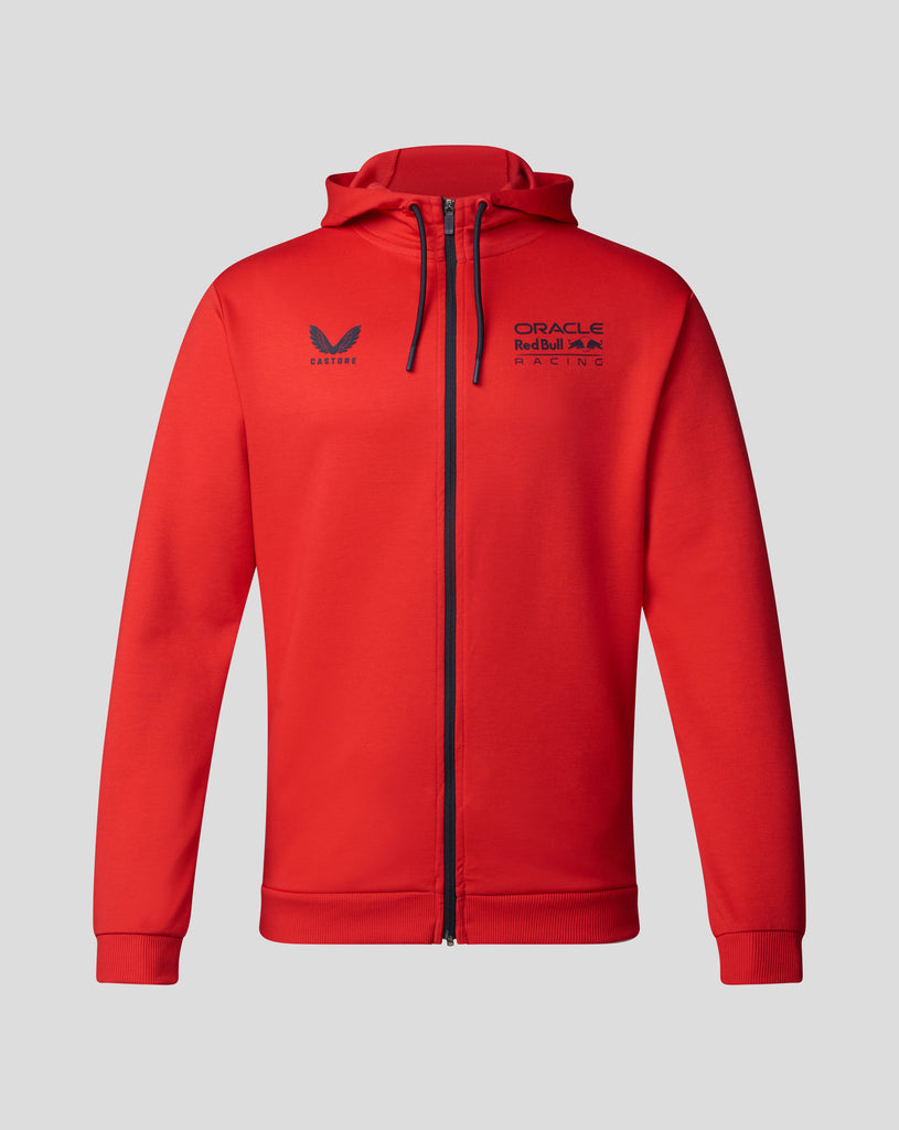 Oracle Red Bull Racing F1 Mens Lifestyle Full Zip Flame Scarlet/ Night Sky Blue Hoodie