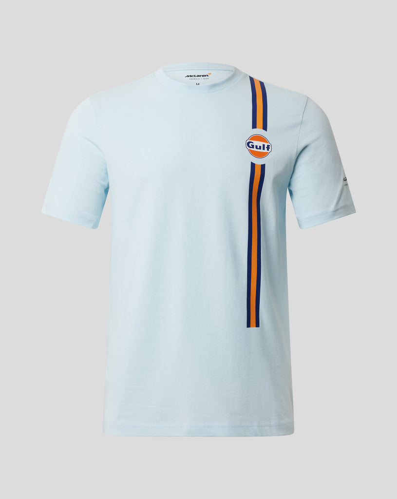 McLaren Racing F1 Gulf Mens Stripe Blue T-shirt