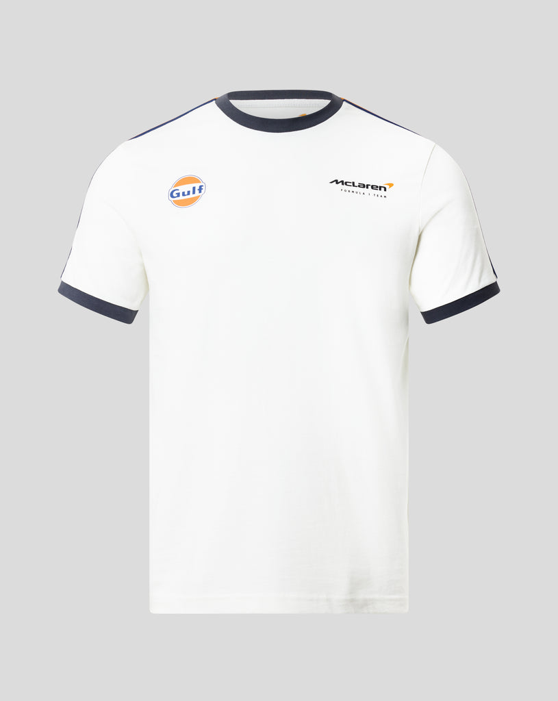 McLaren Racing F1 Gulf Ringer Taper Snow White T-Shirt