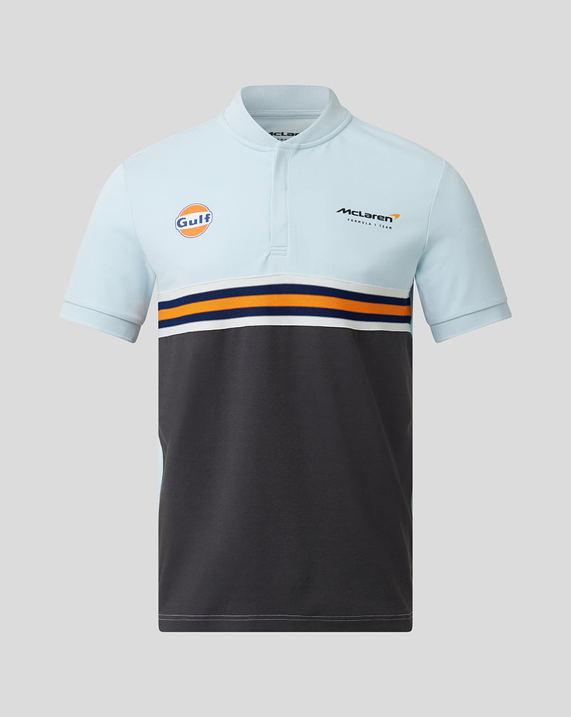 McLaren Racing F1 Gulf Mens Polo Blue/Phantom Shirt