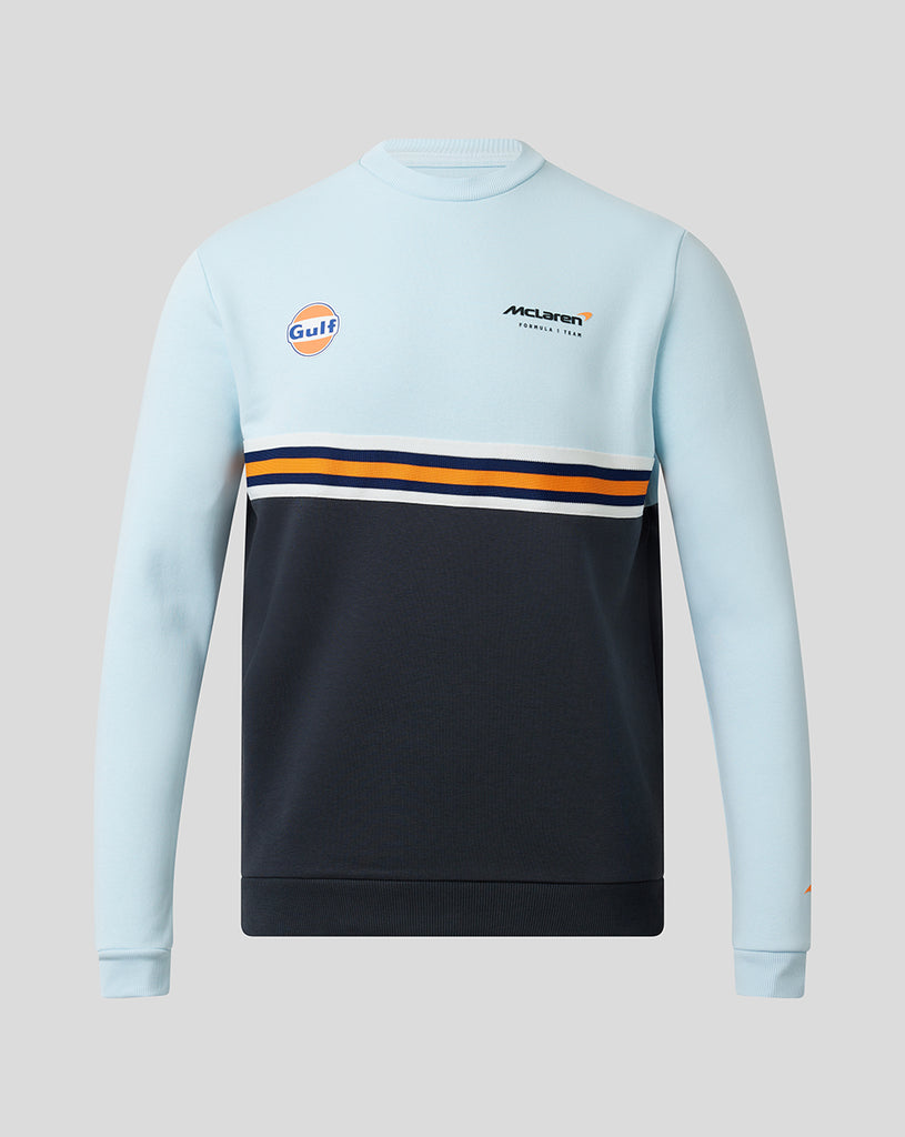 McLaren Racing F1 Gulf Mens Crew Neck Blue/Phantom Sweater