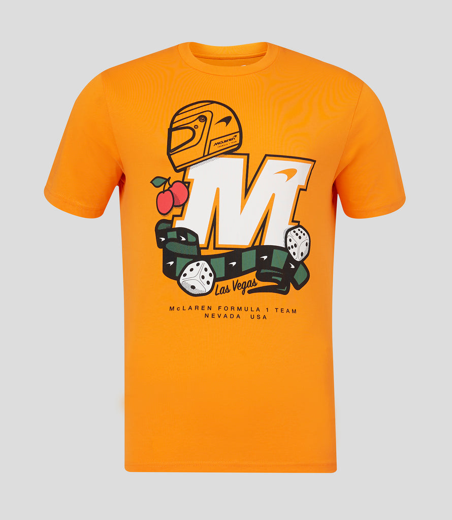 McLaren Racing F1 Team Mens Special Edition Las Vegas GP Autumn Glory T-Shirt