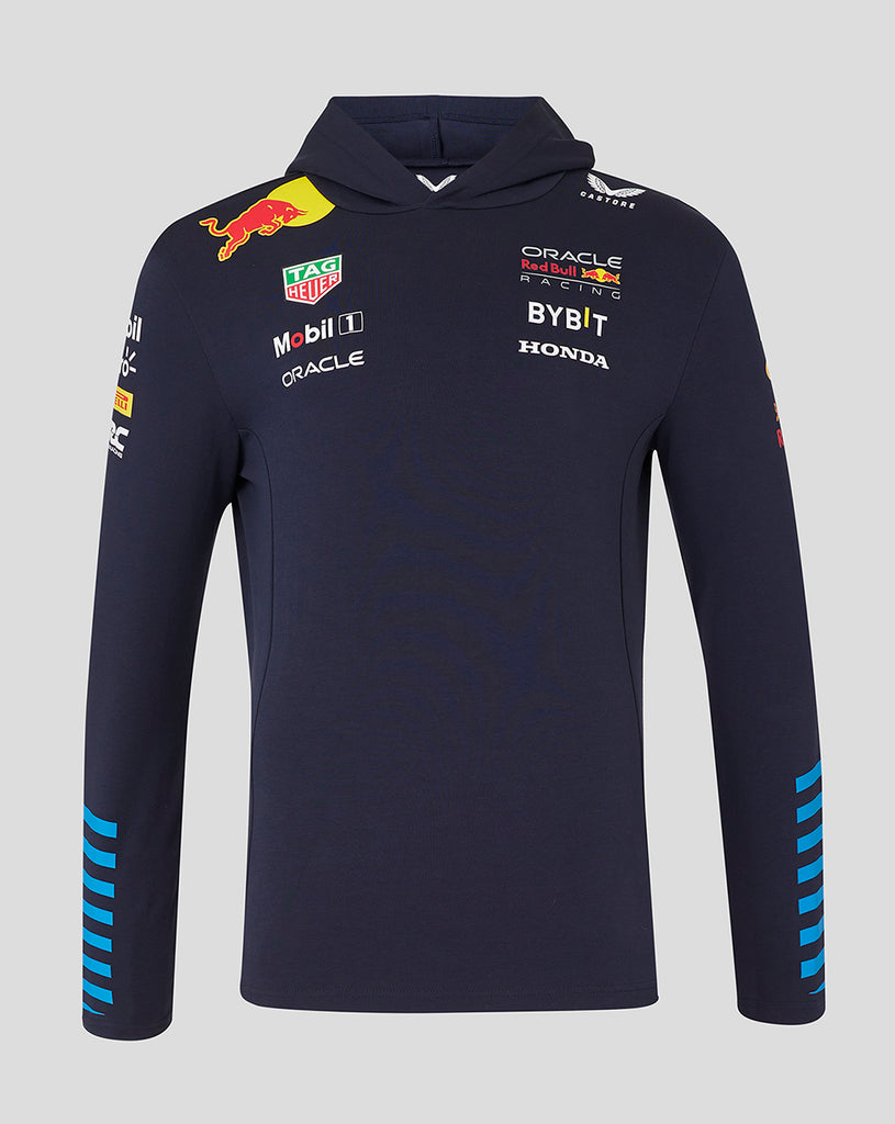 Red Bull Racing F1 Mens Replica Pullover Long Sleeve Night Sky Blue Hoodie