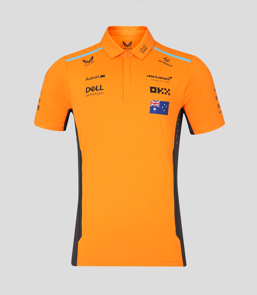 McLaren F1 Team Mens Driver Oscar Piastri Autumn Glory/Phantom Polo