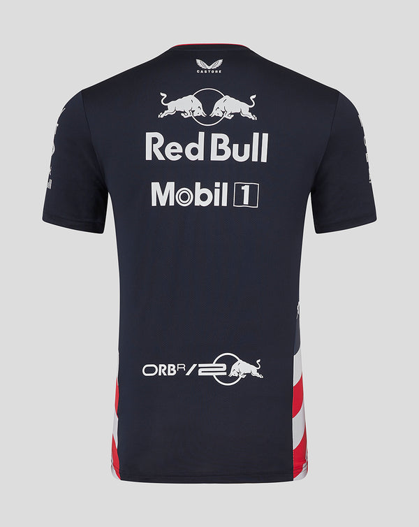 Red Bull Racing F1 Mens Short Sleeve America Race Night Sky Blue T-shirt