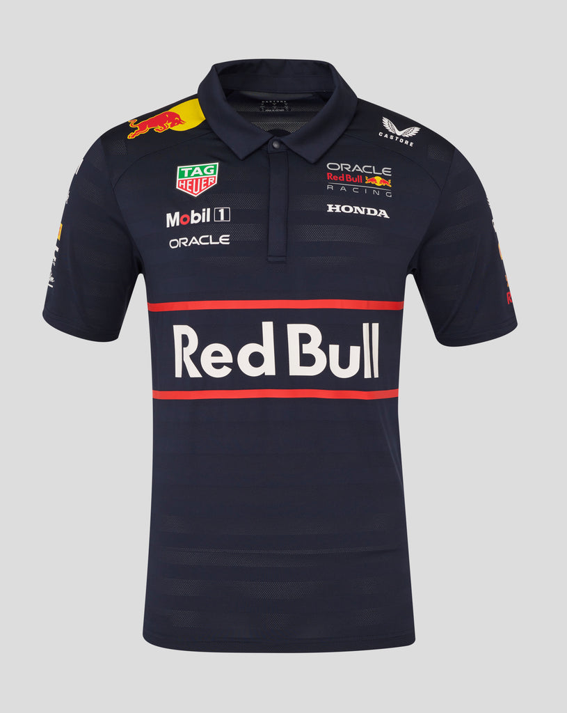Oracle Red Bull Racing F1 Team Mens Night Sky Blue Polo Shirt 2025