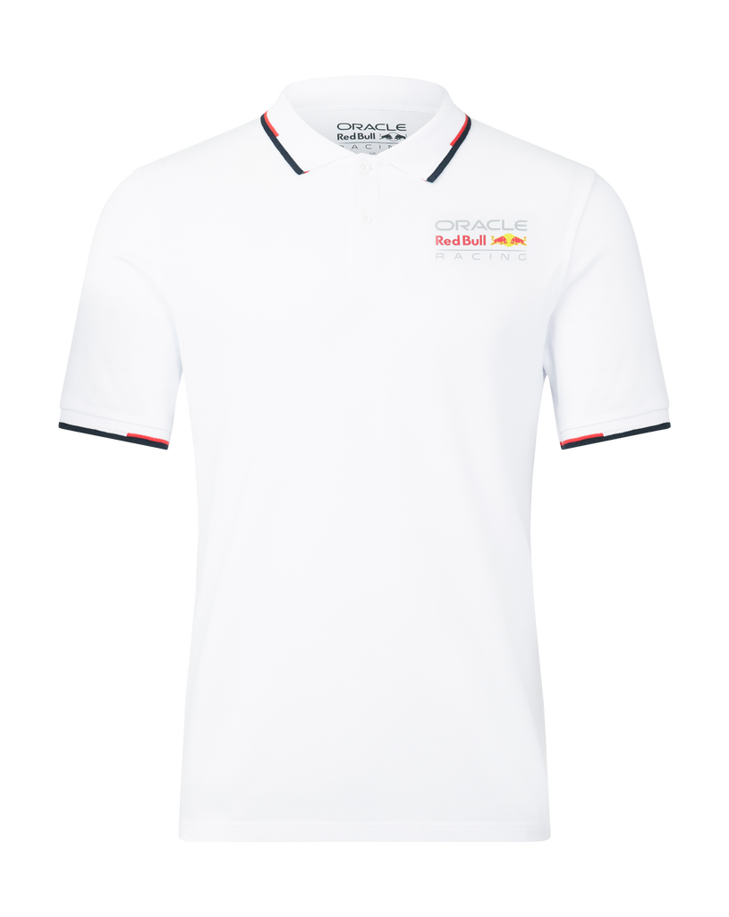 Polo unisexe Oracle Red Bull Racing Core Night Sky Blue/White avec logo en couleur