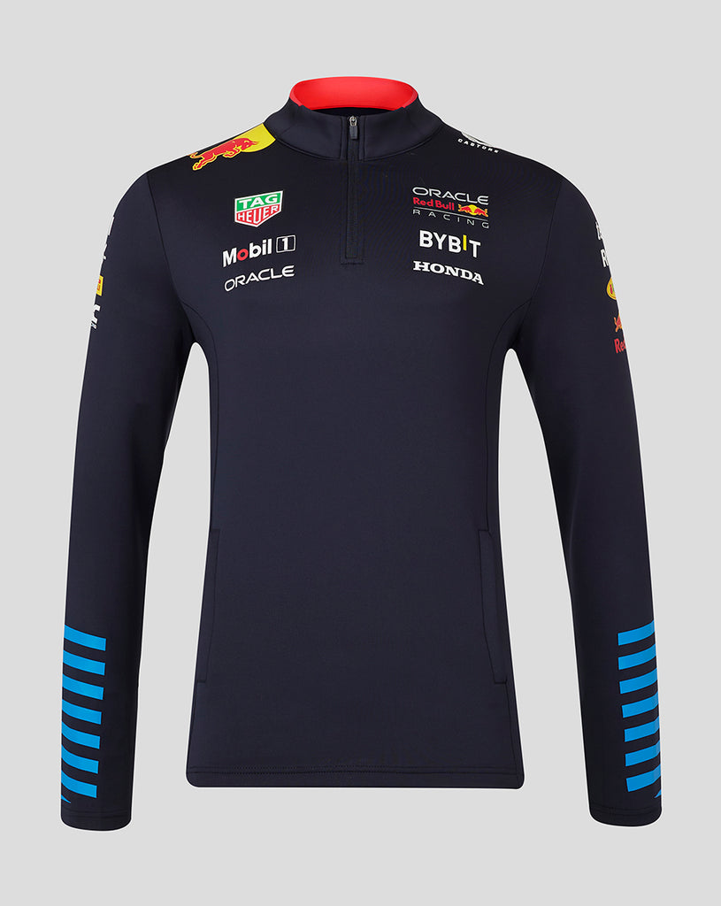 Oracle Red Bull Racing F1 Team Unisex Long Sleeve Night Sky Blue Quarter Zip Midlayer