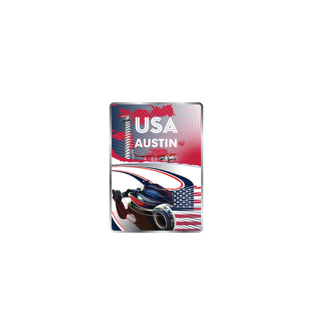 Racing Authentic Austin USA Multicolor Magnet 1