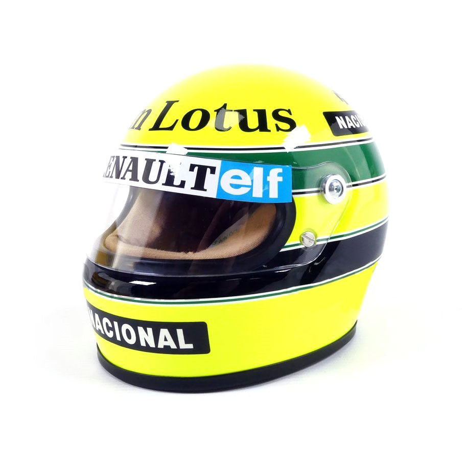 Ayrton Senna F1 Team Lotus 1985 Yellow mini Helmet 1:2 Scale