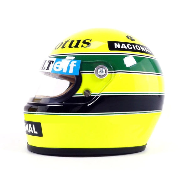 Ayrton Senna F1 Team Lotus 1985 Yellow mini Helmet 1:2 Scale