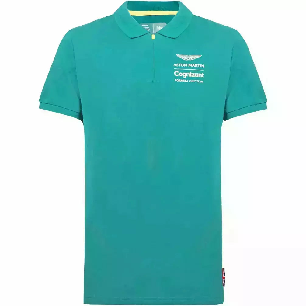 Aston Martin Cognizant F1 Mens Lifestyle Green Polo Shirt 2022