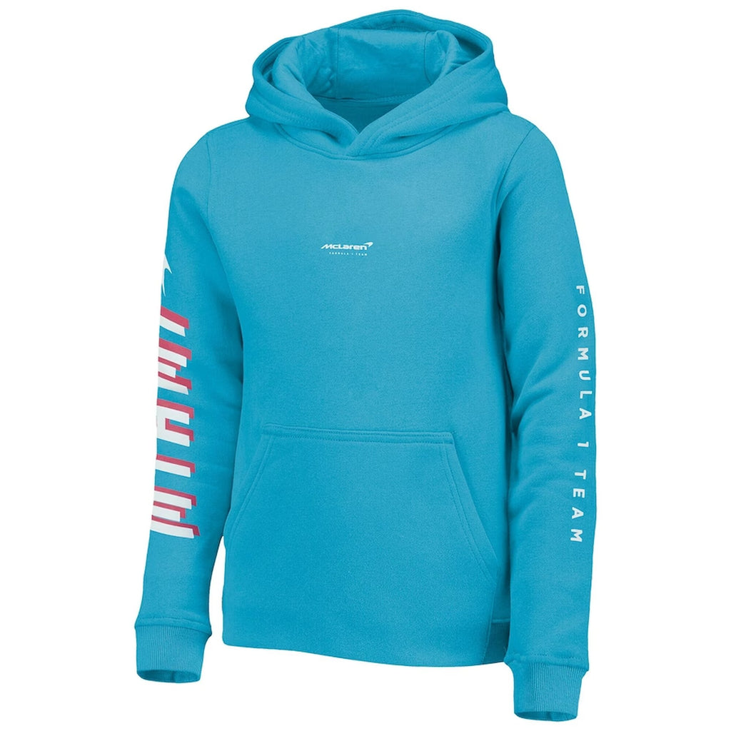 McLaren Racing F1 Junior Miami Neon Logo Vice Blue Hoodie