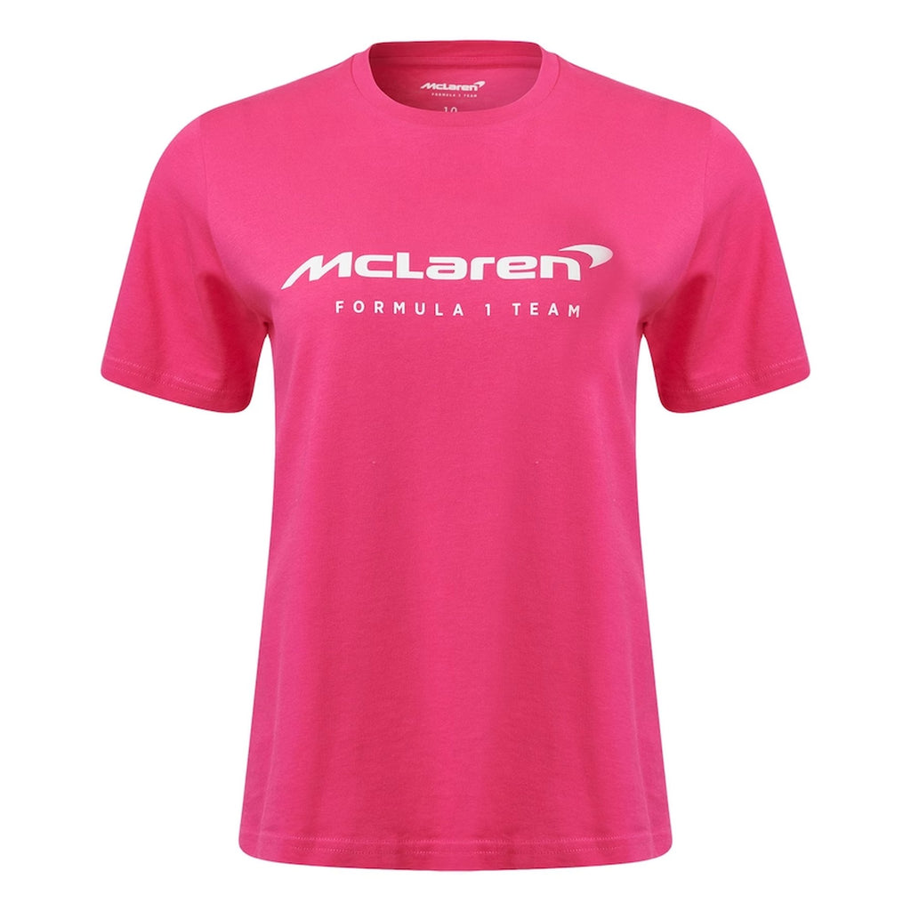 McLaren Racing F1 Womens Miami Neon Logo Beetroot Purple T-Shirt