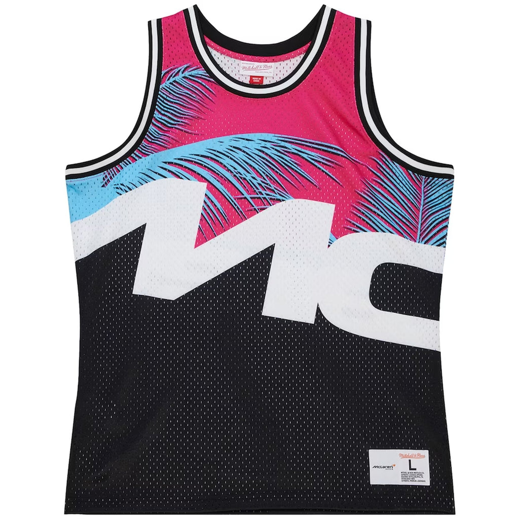 McLaren Racing F1 Mens Special Edition Miami GP Mitchell & Ness Big Face Multicolor Tank Top