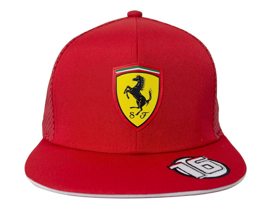 Scuderia Ferrari F1 Puma Kids Driver Charles Leclerc Flat Brim Red Hat