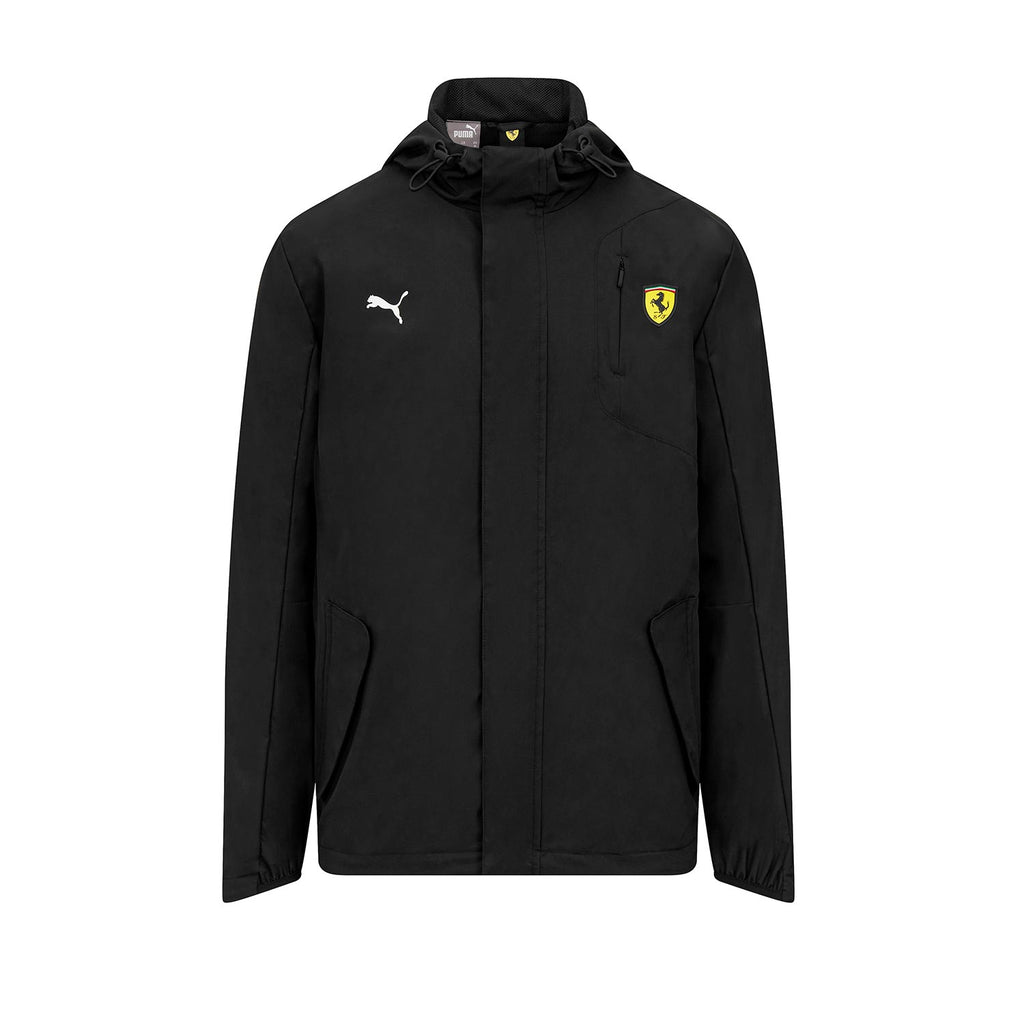 Veste de pluie noire Scuderia Ferrari F1 pour hommes