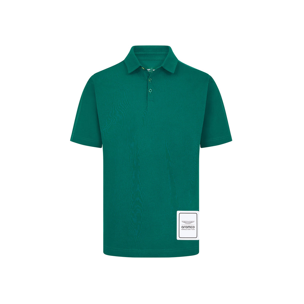 Aston Martin F1 Team Mens Logo Green Polo 2024